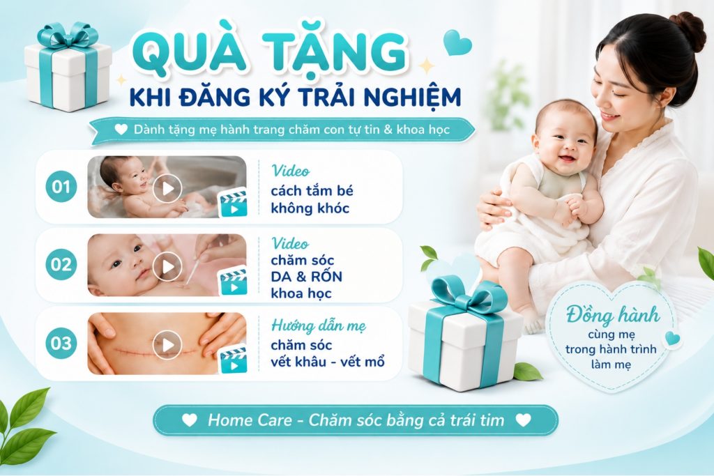 Quà tặng đăng ký dịch vụ sau sinh Home Care
